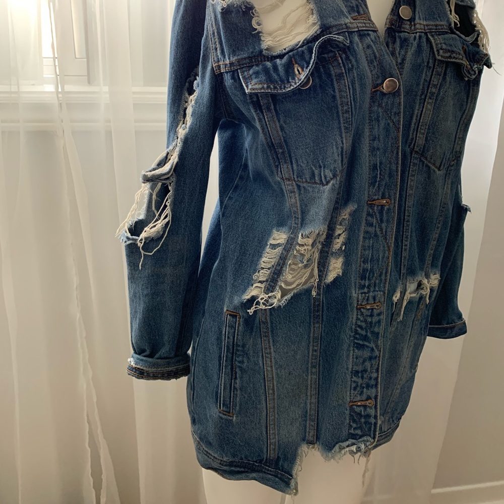 Ripped jeans jacket